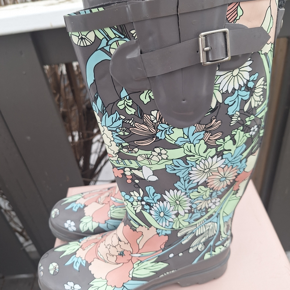 Sakroots Multicolor Floral Women's Rain Boots